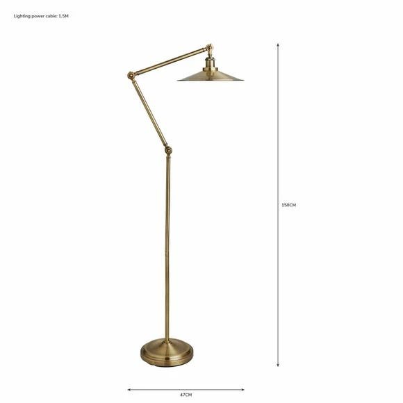 Budget π Churchgate Churchgate Langton Antique Brass Floor Lamp π 6 Budget π Churchgate Churchgate Langton Antique Brass Floor Lamp π - Image 6