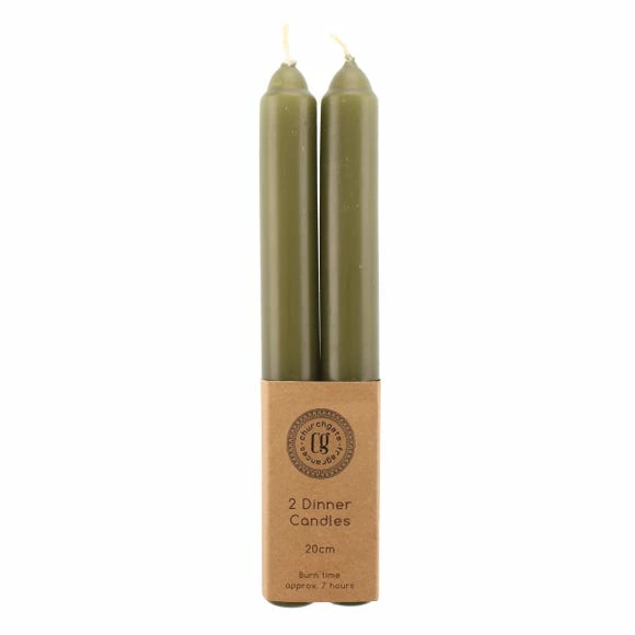 Buy 🛒 Churchgate Churchgate Pack of 2 Olive Taper Candles 🌟 2 Buy 🛒 Churchgate Churchgate Pack of 2 Olive Taper Candles 🌟 - Image 2