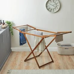 Budget 🎁 Churchgate Acacia Wood Airer with Wings ✔️