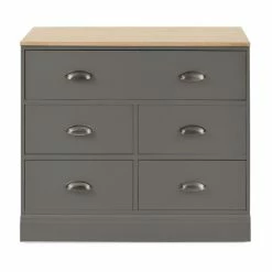 Top 10 ⭐ Churchgate Churchgate Steeple Grey 5 Drawer Base Unit 😀 -Churchgate Sales 2024 30748098 alt05