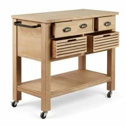 Hot Sale 😀 Churchgate Churchgate Oak Storage Trolley ✨ -Churchgate Sales 2024 30748641 alt05