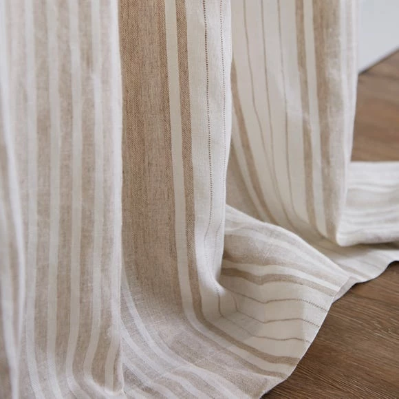 Best Pirce ✨ Churchgate Churchgate Linen Stripe Hidden Tab Top Voile 😍 3 Best Pirce ✨ Churchgate Churchgate Linen Stripe Hidden Tab Top Voile 😍 - Image 3