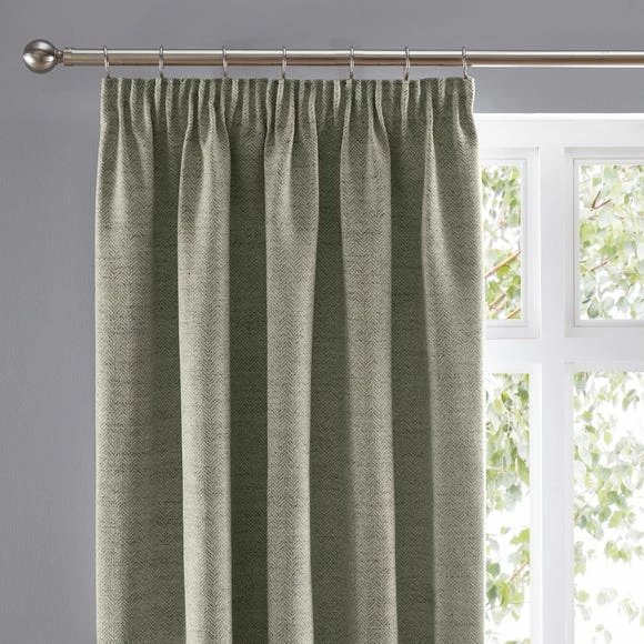 Best deal 👏 Churchgate Churchgate Swithland Herringbone Sage Pencil Pleat Curtains 🥰 1 Best deal 👏 Churchgate Churchgate Swithland Herringbone Sage Pencil Pleat Curtains 🥰