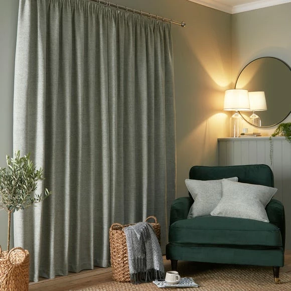 Best deal 👏 Churchgate Churchgate Swithland Herringbone Sage Pencil Pleat Curtains 🥰 4 Best deal 👏 Churchgate Churchgate Swithland Herringbone Sage Pencil Pleat Curtains 🥰 - Image 4