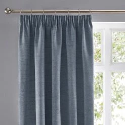Hot Sale π Churchgate Churchgate Swithland Herringbone Ashley Blue Pencil Pleat Curtains β¨