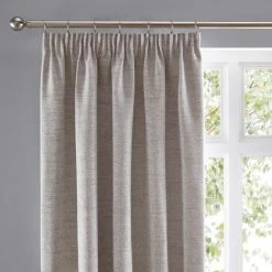 Budget π Churchgate Churchgate Swithland Herringbone White Pencil Pleat Curtains π₯°