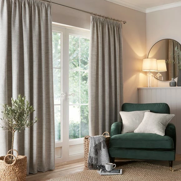 Budget 😉 Churchgate Churchgate Swithland Herringbone White Pencil Pleat Curtains 🥰 2 Budget 😉 Churchgate Churchgate Swithland Herringbone White Pencil Pleat Curtains 🥰 - Image 2