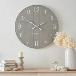 Best Sale ๐ Churchgate Distressed Wooden 80cm Clock Grey ๐