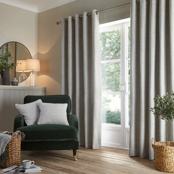 Discount ✨ Churchgate Churchgate Swithland Herringbone White Eyelet Curtains 😀 2 Discount ✨ Churchgate Churchgate Swithland Herringbone White Eyelet Curtains 😀 - Image 2